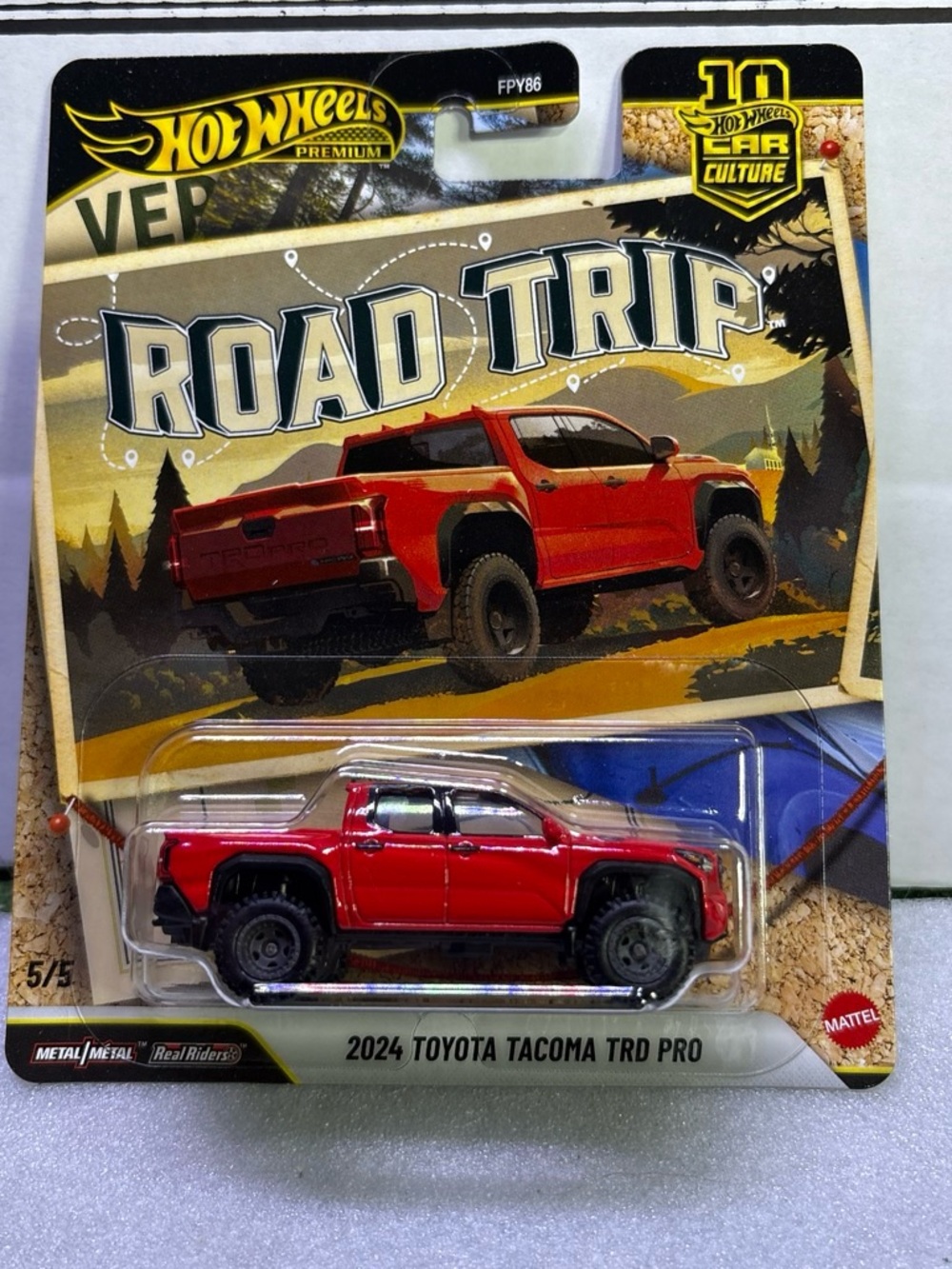 Hot wheels Road Trip 2024 Toyota Tacoma TRD Pro - Red